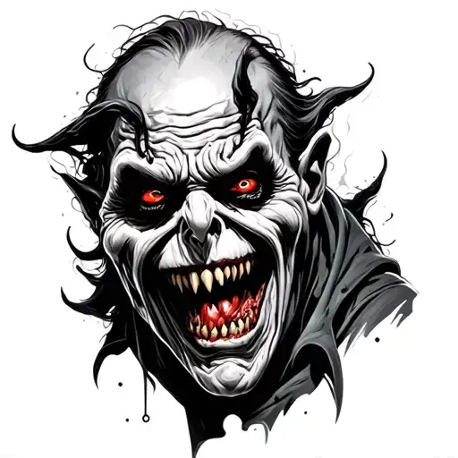 scary horror movie villains tattoo design idea