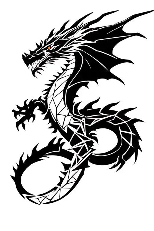 Skyrim dragon tattoo design idea