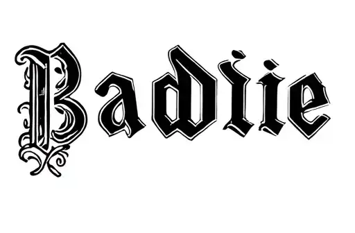 "Baddie" tattoo design idea