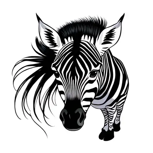 zebra tattoo design idea