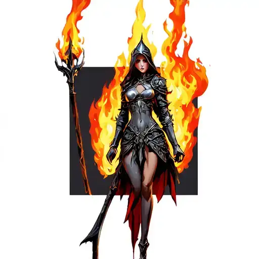 fire keeper dark souls 3 sexy legs tattoo design idea