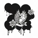heartbreak love hurts tattoo design idea