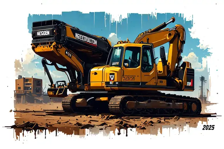 "Nexgen Construction is. 2025" unique logo tattoo design idea