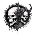 Bloodborne hunters mark and amygdala tattoo design idea