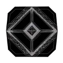 an interlocking linework comprised of only equilateral pentagons tattoo design idea