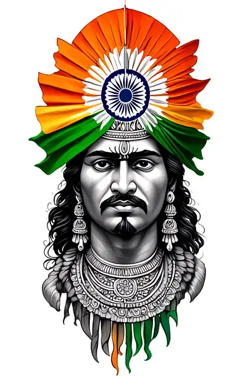 indian flag and ashoka emblem tattoo tattoo design idea