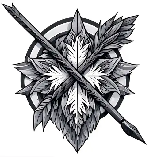 Nordic Arrow tattoo design idea