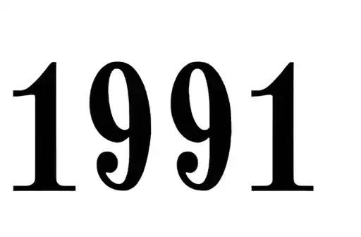 "1991" tattoo design idea