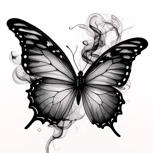 fading smoke butterfly tattoo design inspired tattoo design idea