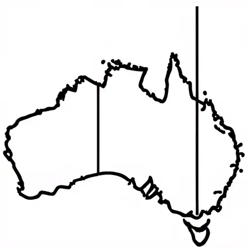 minimal female civil engineer with australia map tattoo design idea