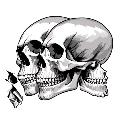 3 Skull tattoo design idea