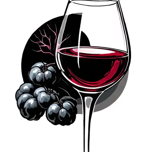 wine tattoo design idea