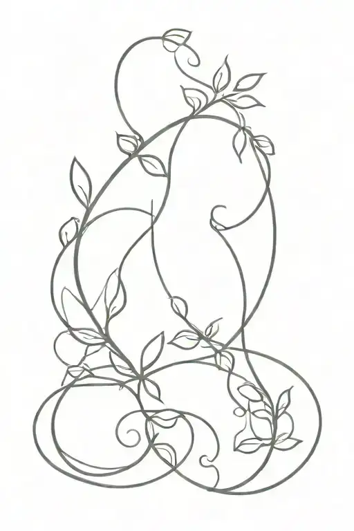 vine friendship link tattoo design idea