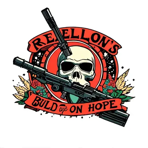 rebellion's are built on hope star wars tattoo design idea