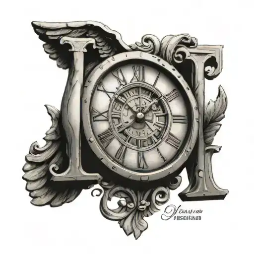 Roman numeral date 06/14/25 with the Greek god Eros in the background  tattoo design idea