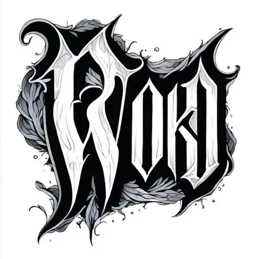 Rare Word tattoo design idea