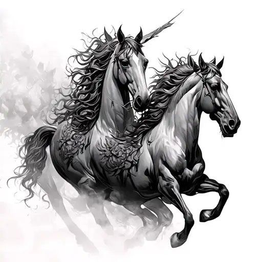 four horseman of the apocolapse tattoo design idea