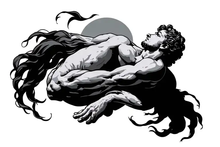 Greek mythology tattoo that represents fighting depression tattoo design idea