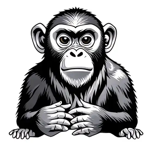 Chinese Monkey tattoo design idea