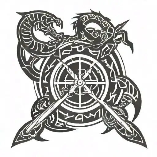 Sagittarius and Scorpio and Cancer zodiac sign tattoo design idea