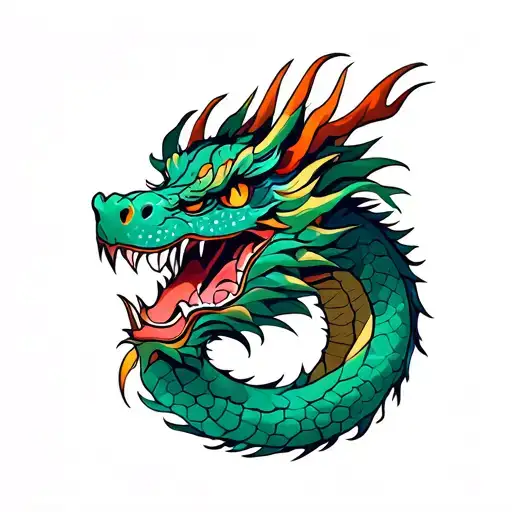 dragon chino tattoo design idea