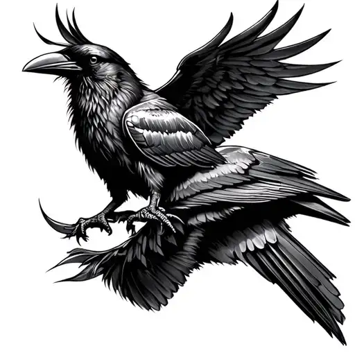 two crows viking sleeve tattoo tattoo design idea