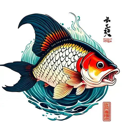 carp tattoo design idea