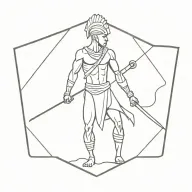 African warrior tattoo design idea