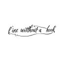 the words line without a hook written in small cursive letters on the upper under arm  tattoo design idea