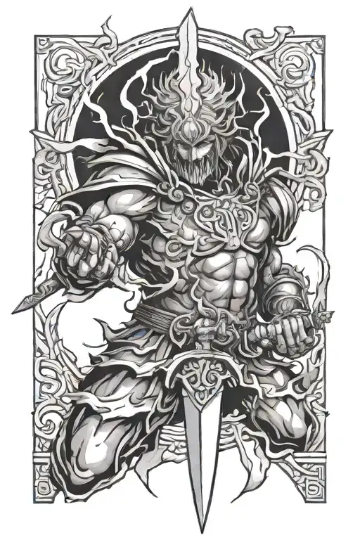 symbol of sacrifice of berserk anime tattoo design idea