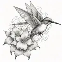 humming-bird tattoo design idea