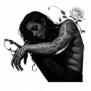 patience control tattoo design idea