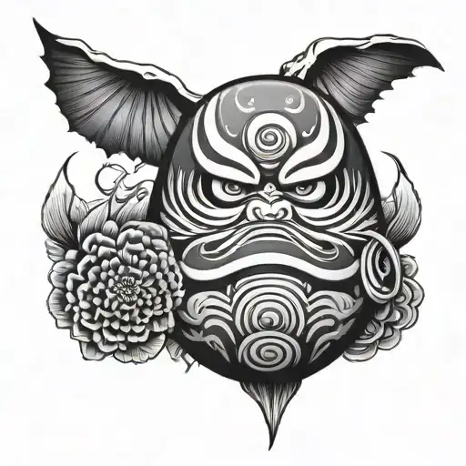 Daruma Doll tattoo design idea