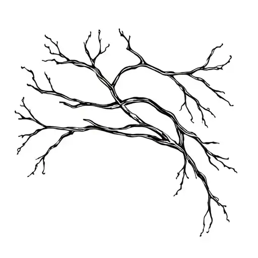 Flowing, soft organic lines like smoke or fluid nerves. Delicate, branching design with no harsh angles, inspired by nat tattoo design idea