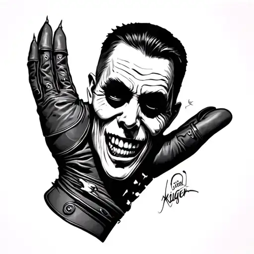 Freddie Kruger glove ripping tattoo design idea