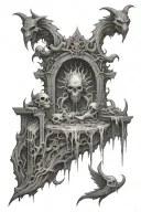 necronomicon gate summoning tattoo design idea