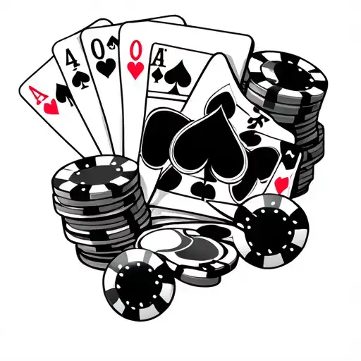 casino themed  tattoo design idea