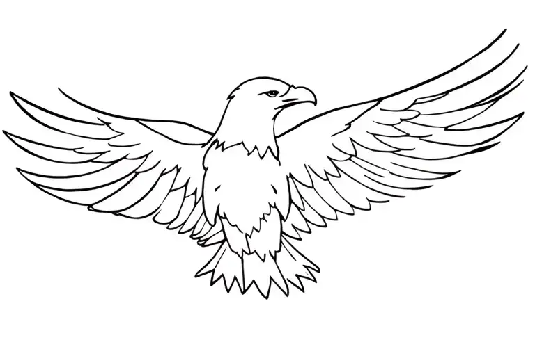 eagle with outstretched wings tattoo design idea