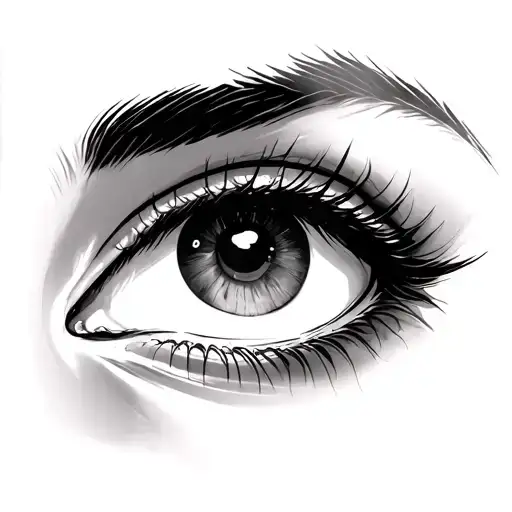 Above Eyebrow tattoo design idea