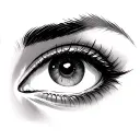 Above Eyebrow tattoo design idea