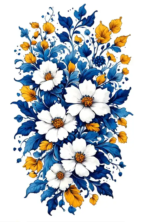 delftware pattern tattoo design idea