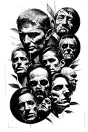 a mix of album covers by the band called the chemical brothers tattoo design idea