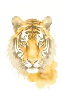 Tiger face tattoo design idea