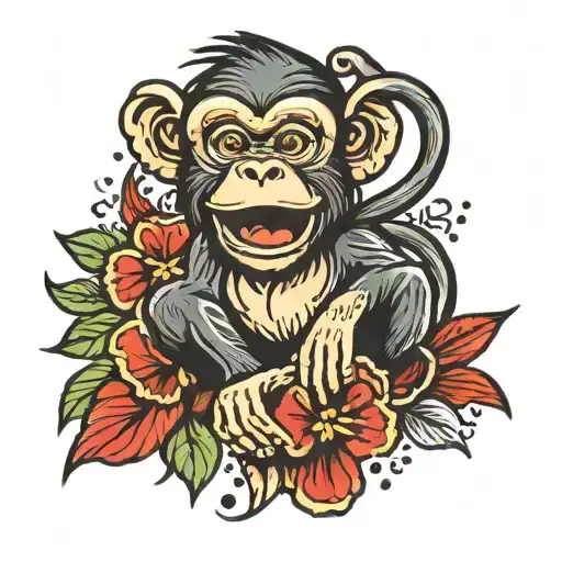 Monkey Bomb tattoo design idea