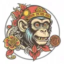 Monkey Bomb tattoo design idea