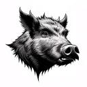 throat Boar tattoo design idea