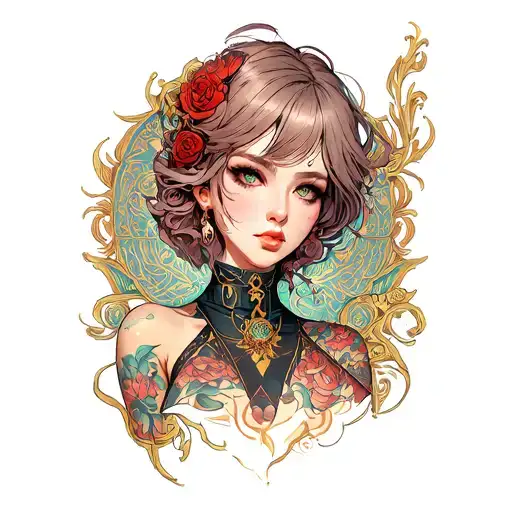 anime character Anya Forger tattoo design idea
