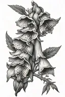 foxglove flower tattoo design idea
