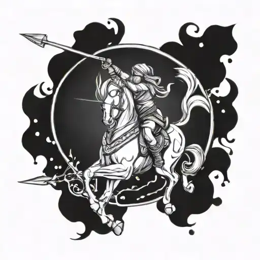 Sagittarius tattoo design idea