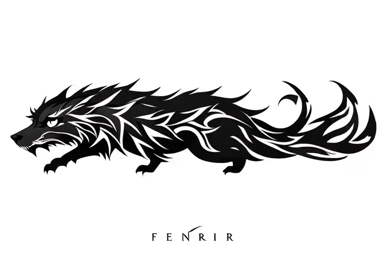 Fenrir tattoo design idea